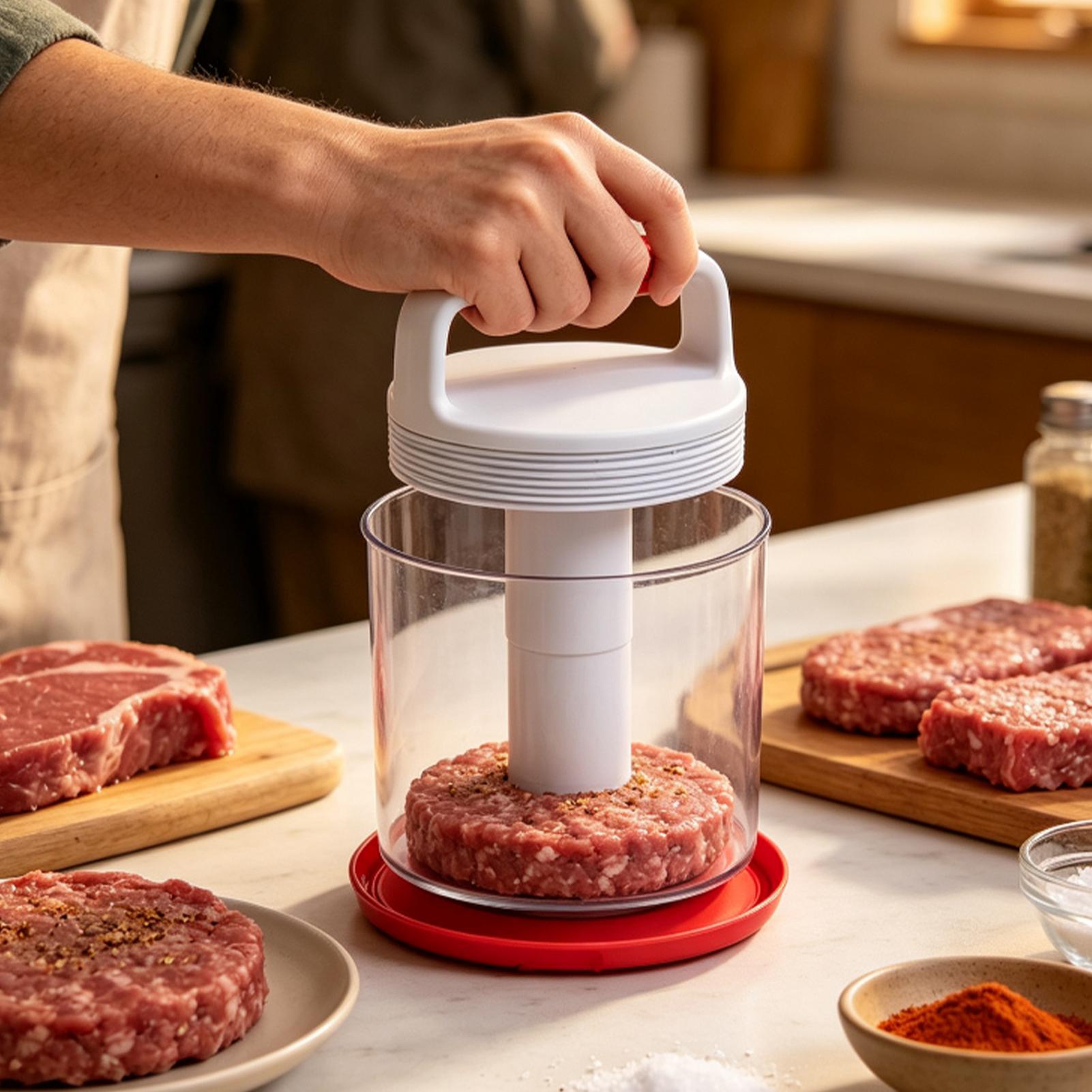 Meal Prep Template - Hamburger Patty Maker Press Non-Stick Round