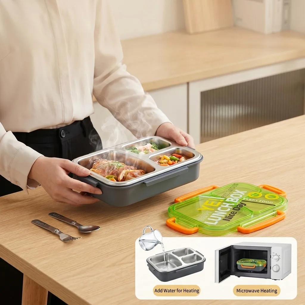 Microwavable 304 Stainless Ste - огляд і ціна Meal Prep Or Prep Meal