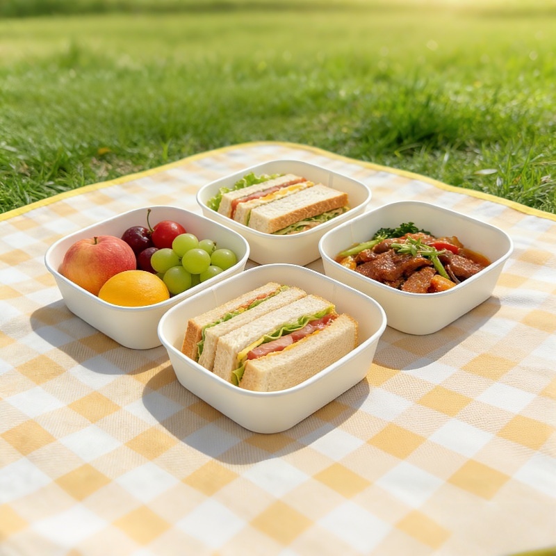 White Square Paper Salad Bowl  - огляд і ціна Meal Prep Bowl