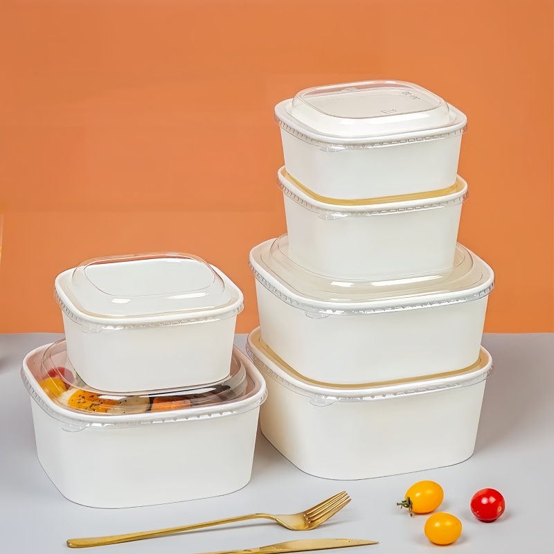 White Square Paper Salad Bowl  - огляд і ціна Meal Prep Bowl