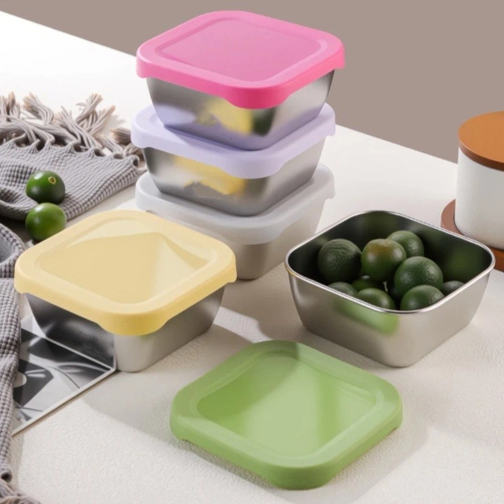 Silicone Lid Stainless Steel F - огляд і ціна Meal Prep With Rice